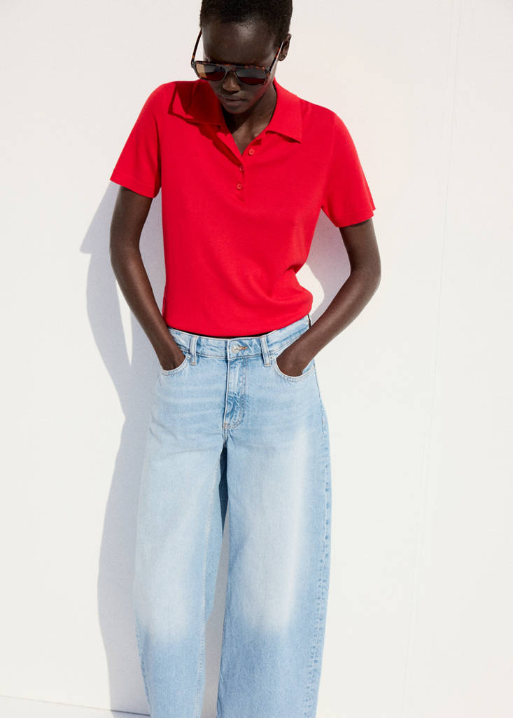 Mid-rise balloon jeans — Medium Blue