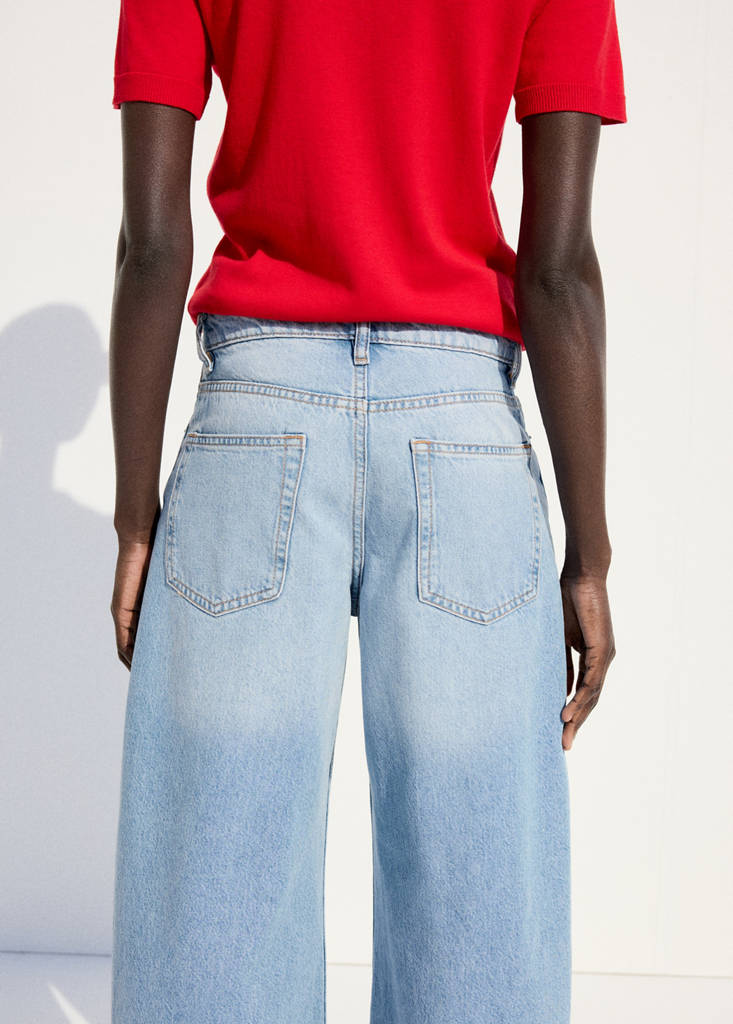 Mid-rise balloon jeans — Medium Blue