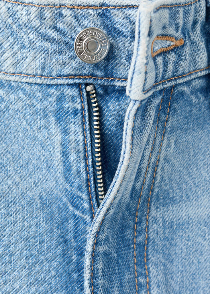 Mid-rise balloon jeans — Medium Blue