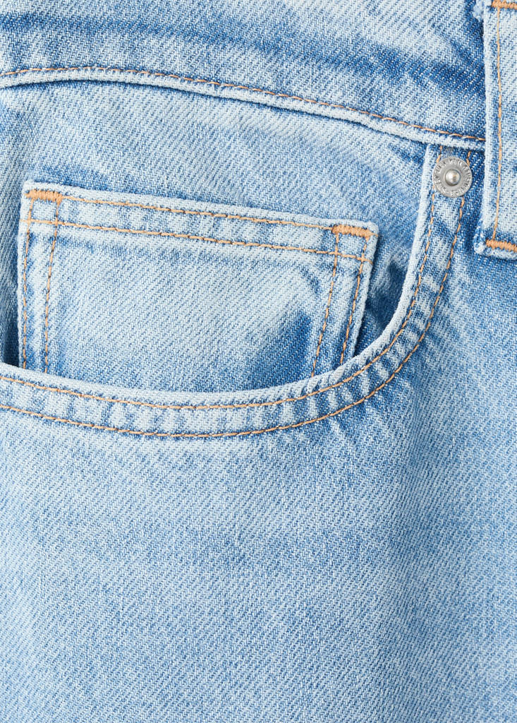 Mid-rise balloon jeans — Medium Blue
