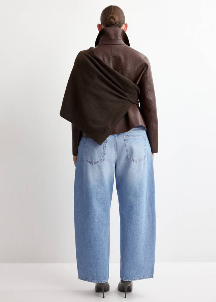 Mid-rise balloon jeans — Medium Blue
