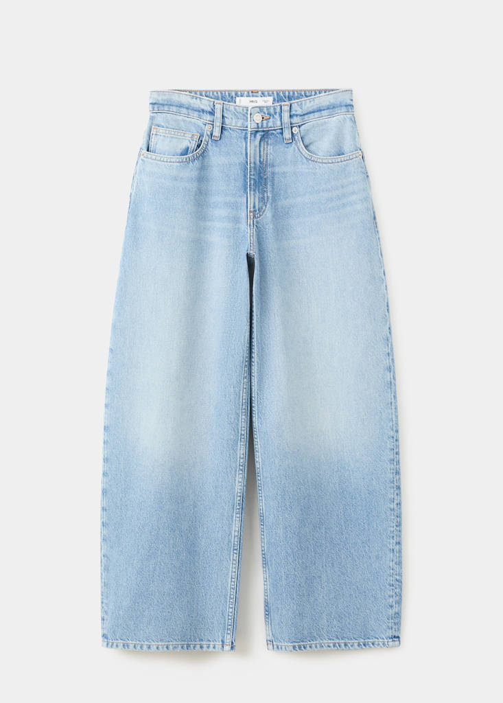 Mid-rise balloon jeans — Medium Blue