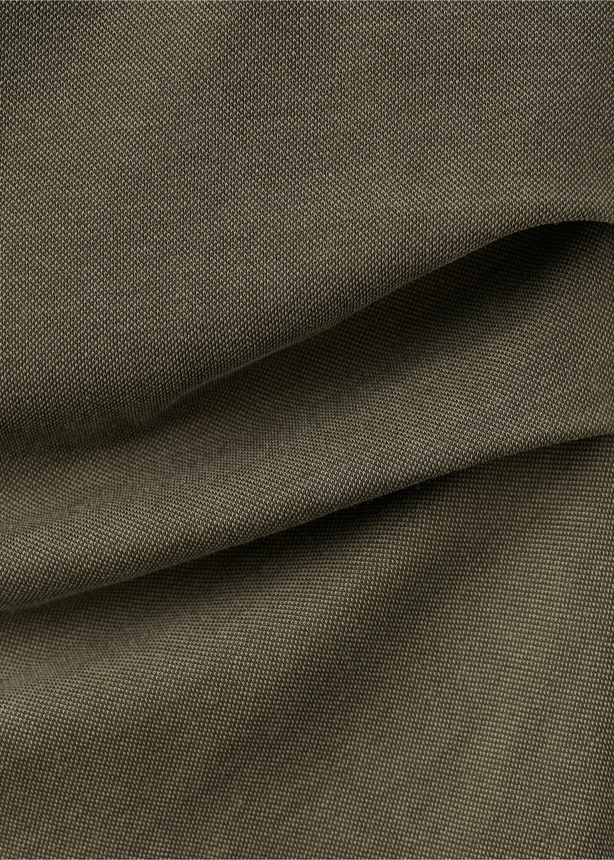 Asymmetric ruched top - Details of the article 8, Khaki. Ref: 27027143-01.