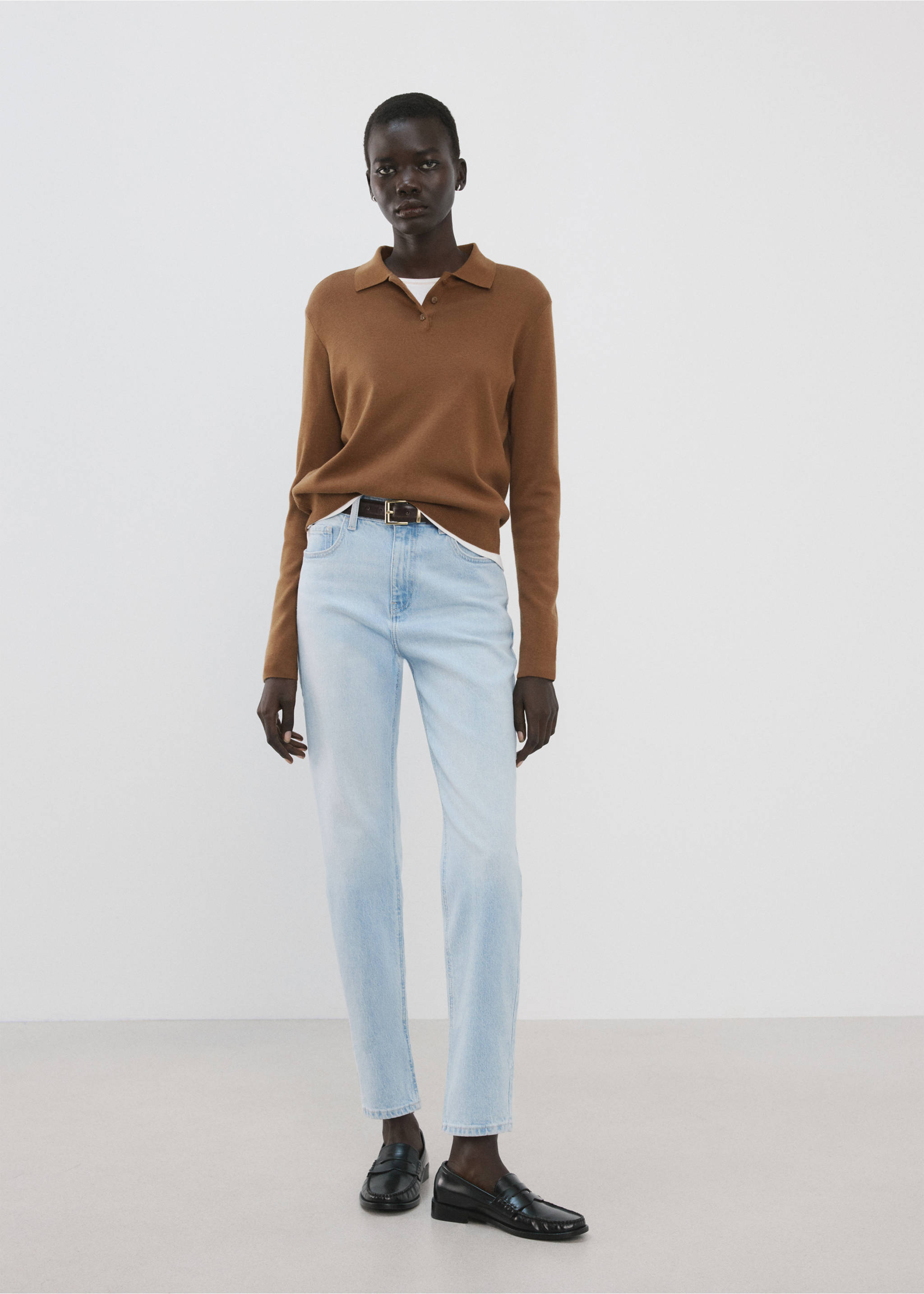 Jean Newmom confort taille haute - Plan général, Bleu clair. Ref: 27027147-00.