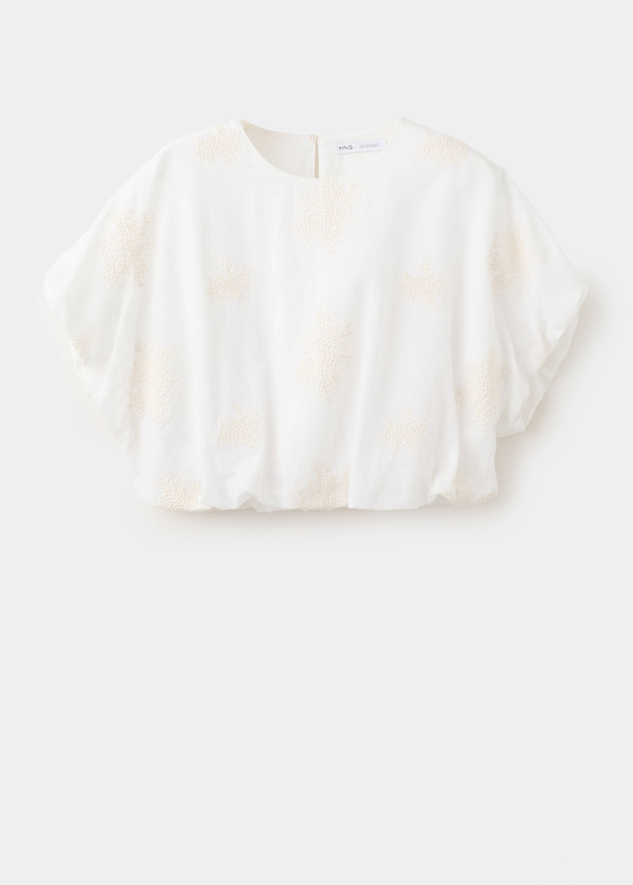 Blouse coton détails brodés - Article sans modèle