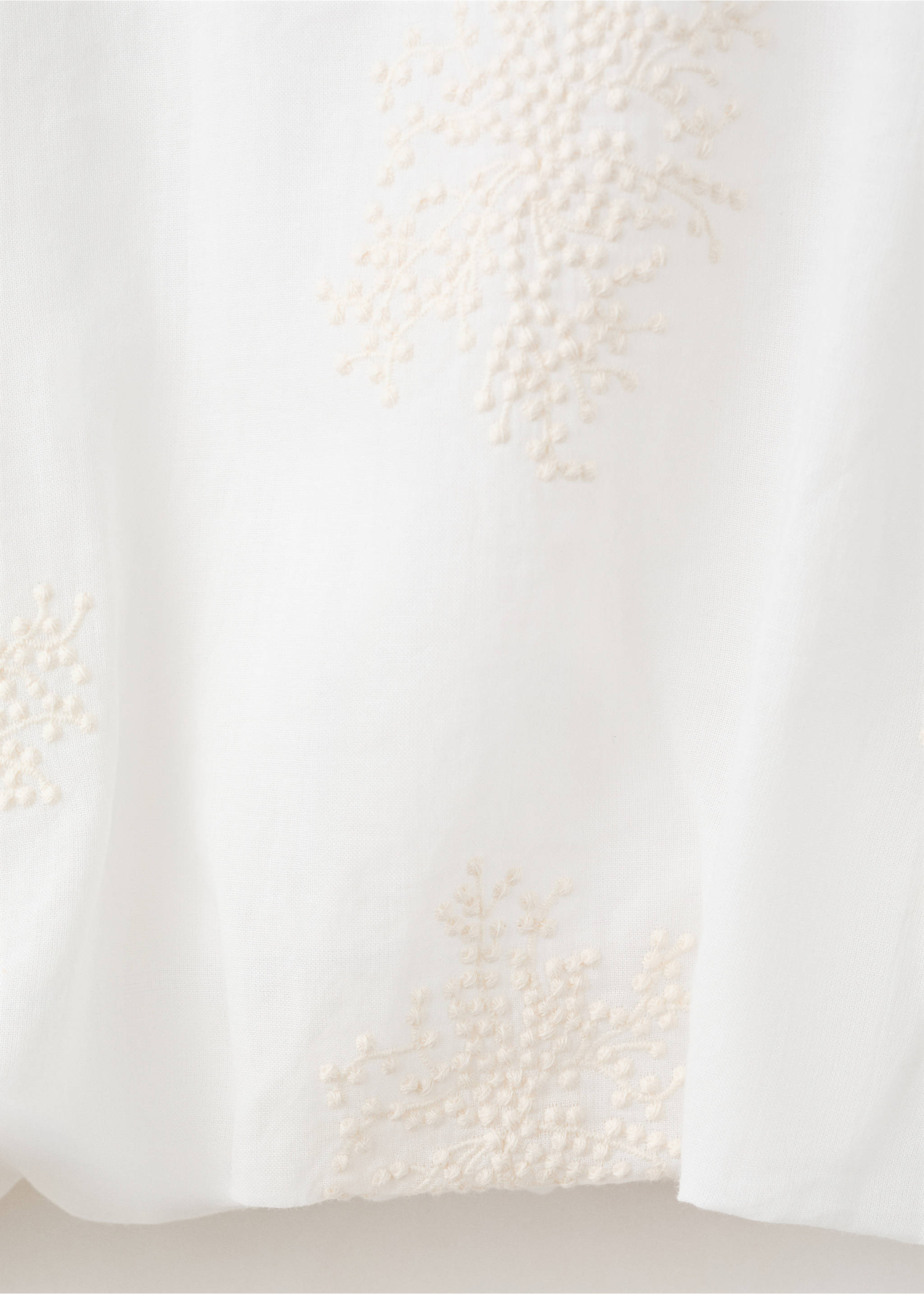 Blouse coton détails brodés - Détail de l'article 8, Écru. Ref: 27027149-00.