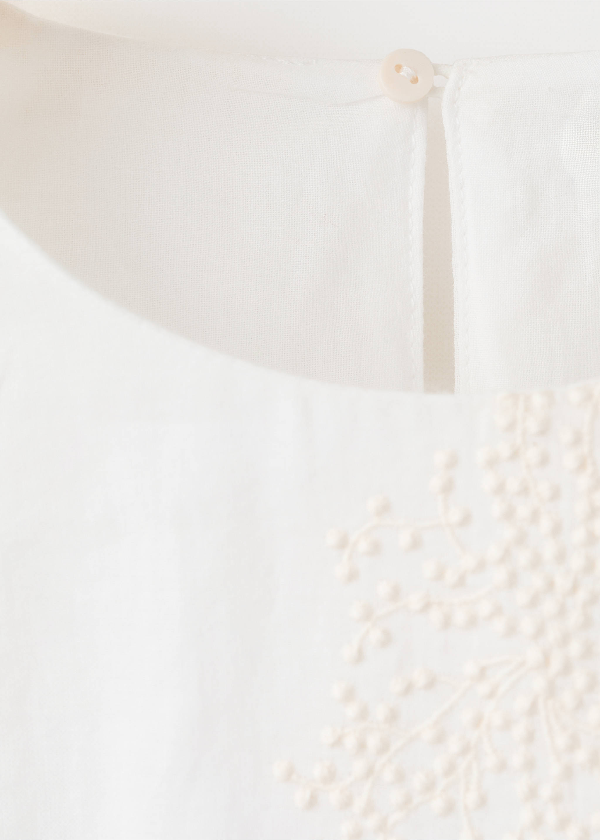 Blouse coton détails brodés - Détail de l'article 0, Écru. Ref: 27027149-00.