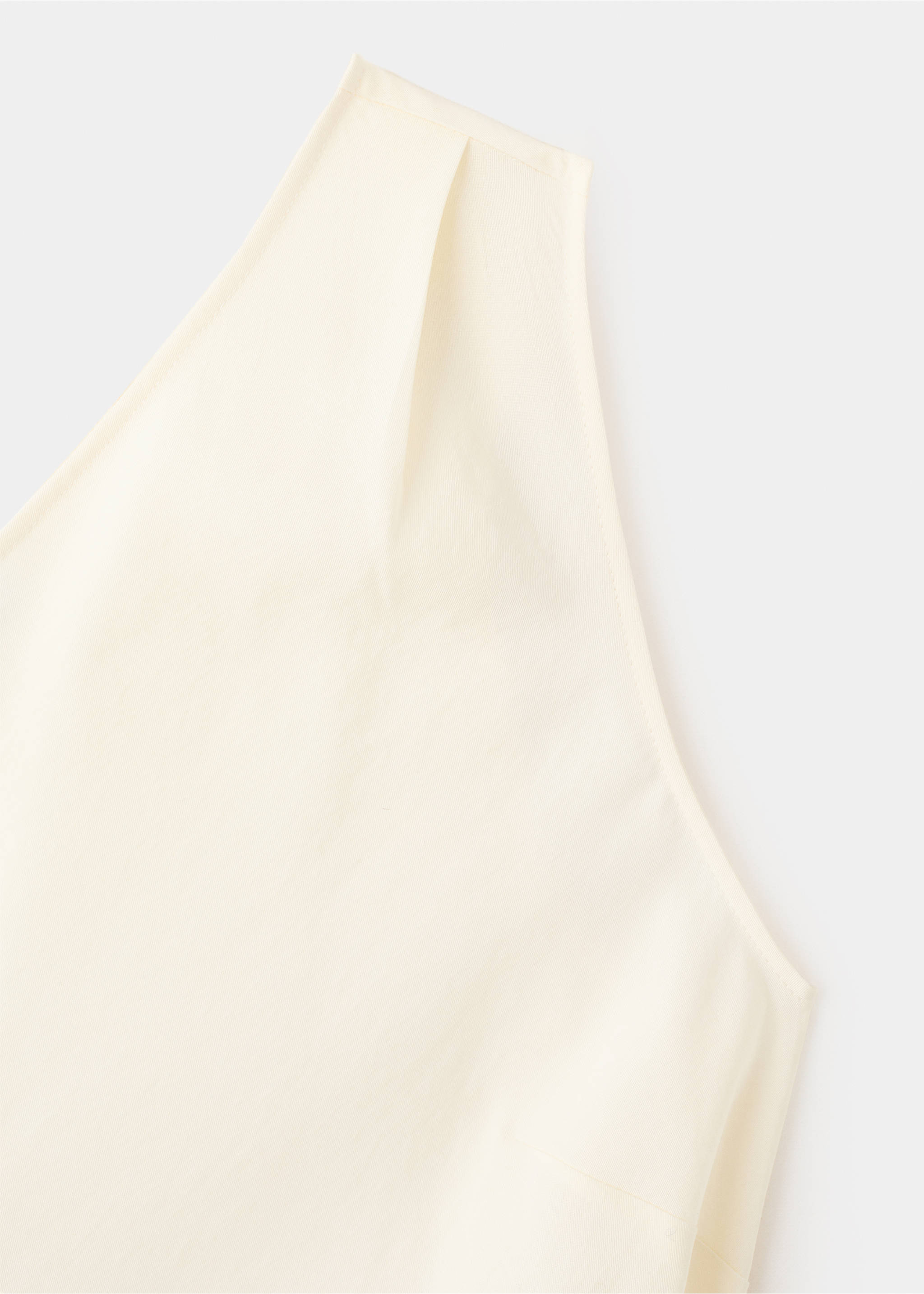 Asymmetrical lyocell top - Details of the article 0, Off White. Ref: 27027152-00.