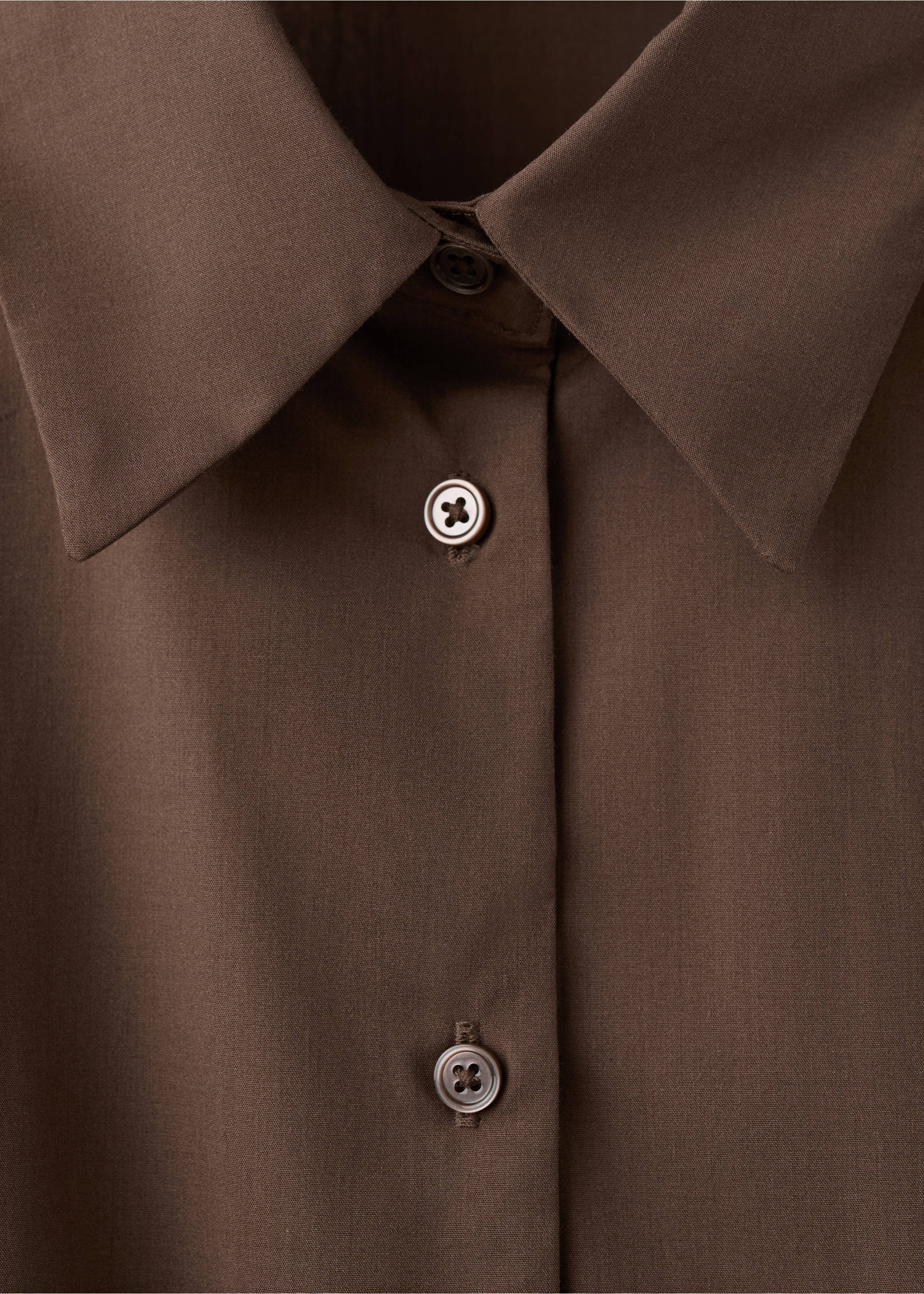 Vestido camisero lyocell - Detalle del artículo 8, Marrón. Ref: 27027153-00.