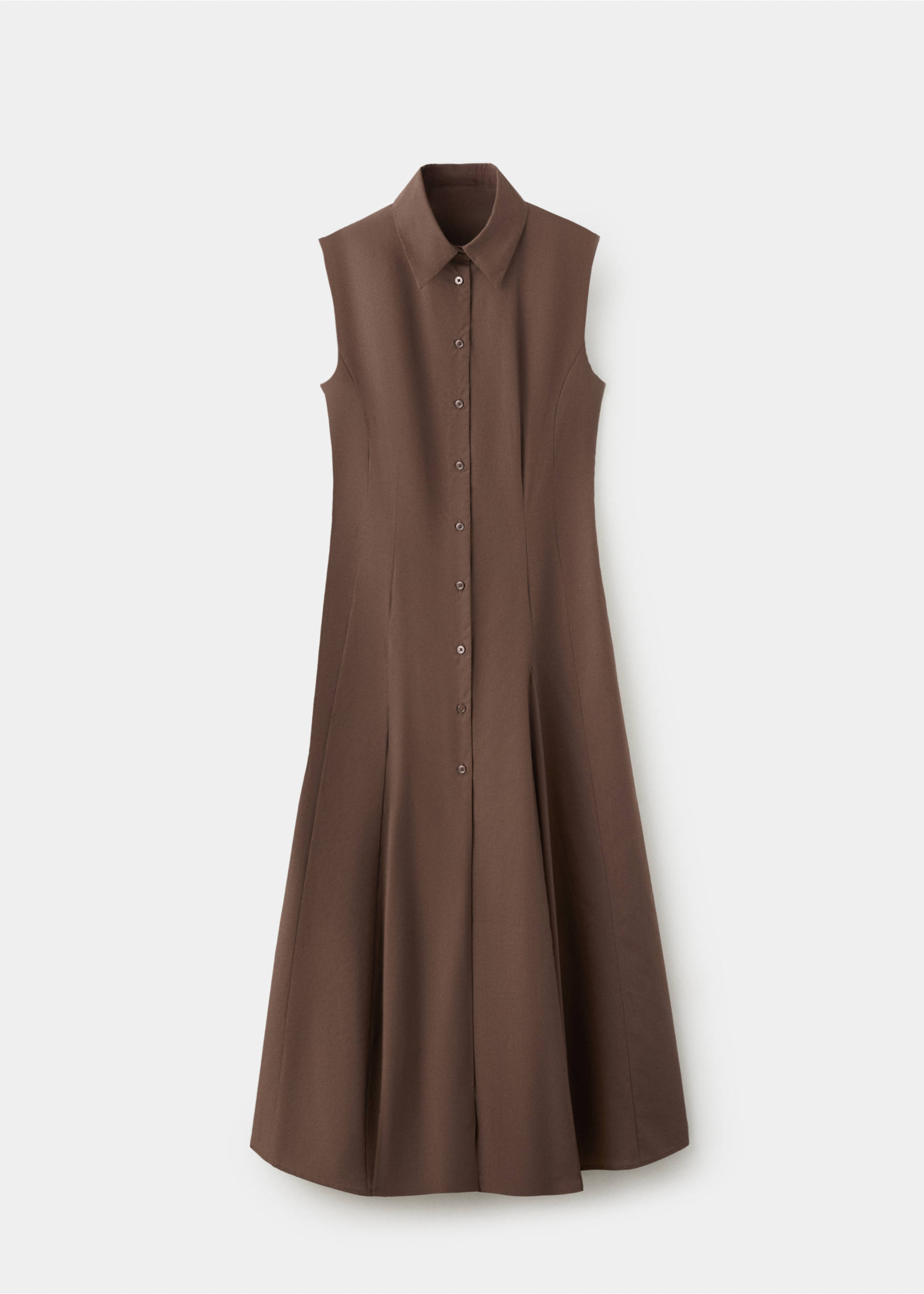 Robe chemise Lyocell - Article sans modèle, Marron. Ref: 27027153-00.