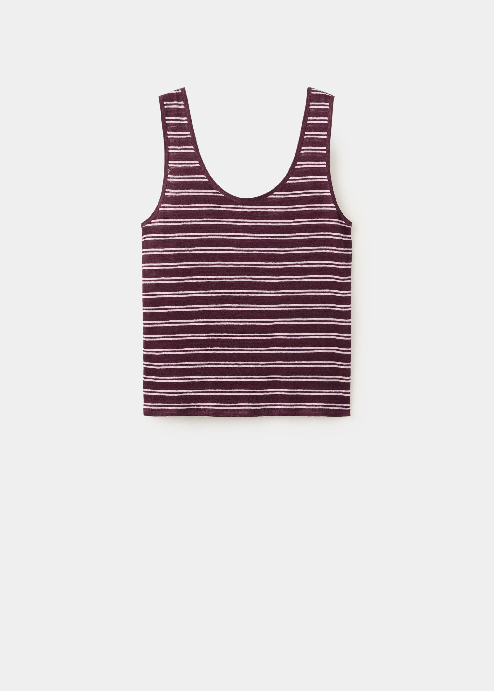 Linen top with round neckline - Article without model