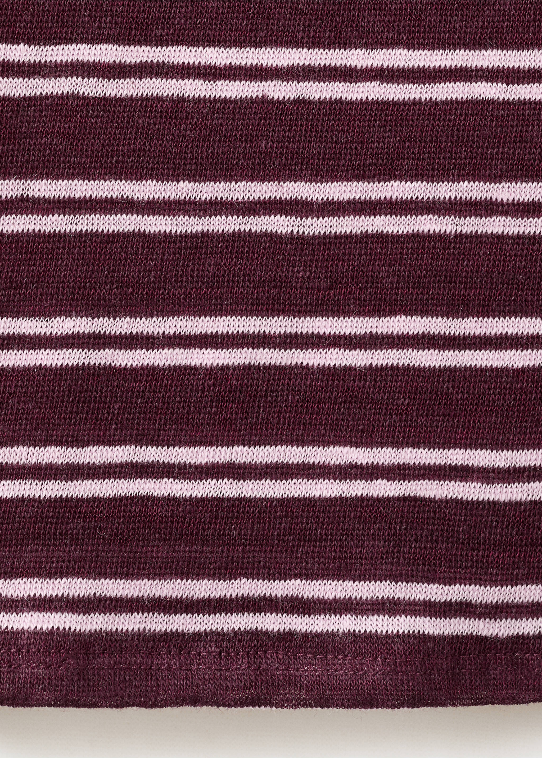 Top lino cuello redondo - Detalle del artículo 0, Granate. Ref: 27027156-00.