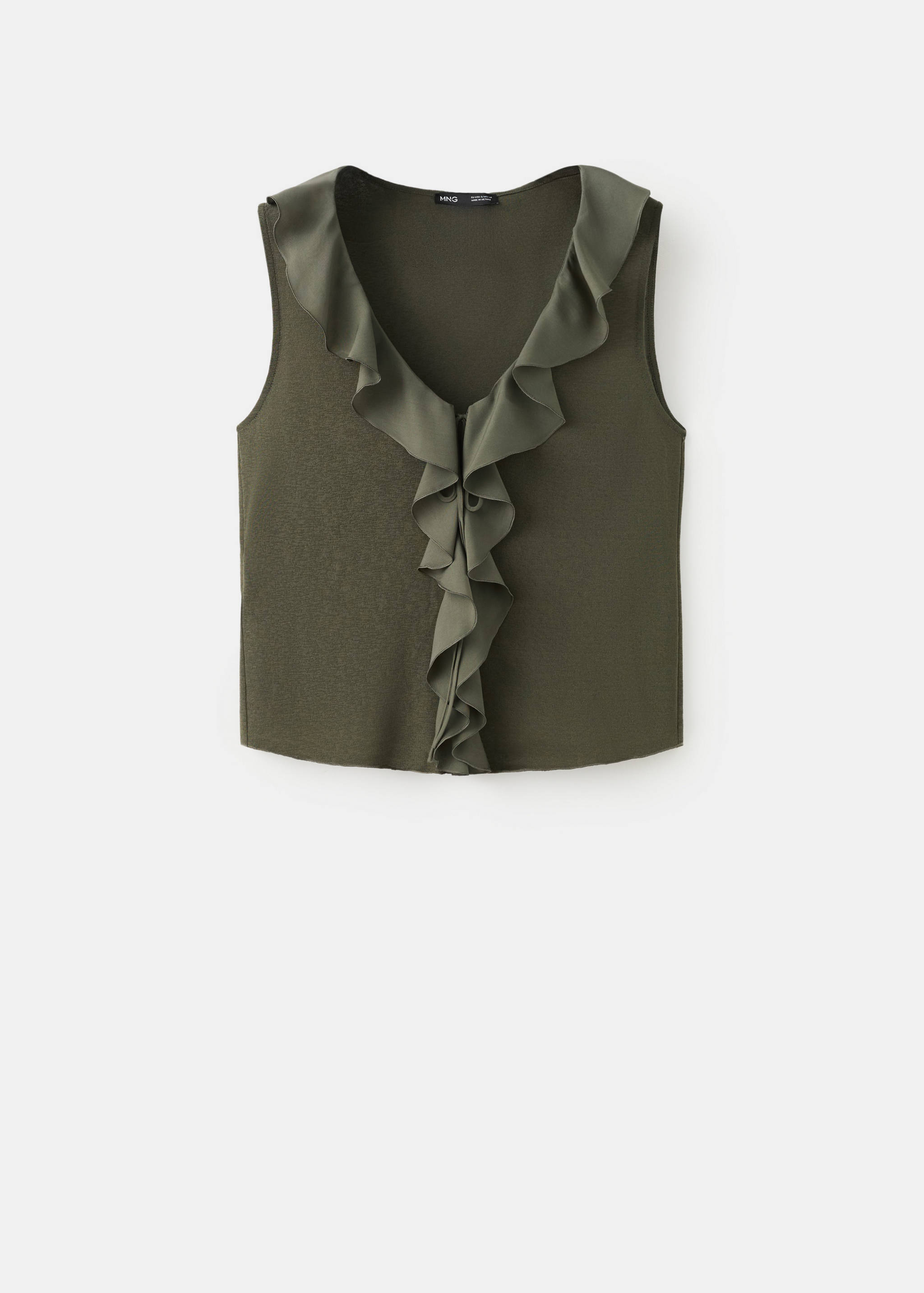 Ruffled V-neck top - Article without model