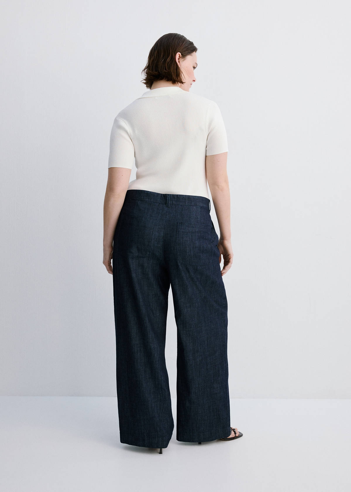 Wide leg mid-rise jeans — Open Blue