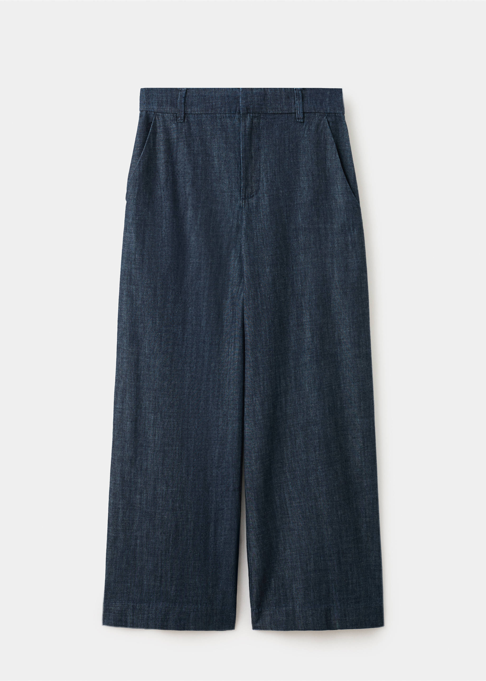 Wide leg mid-rise jeans - Article without model, Open Blue. Ref: 27027158-00.