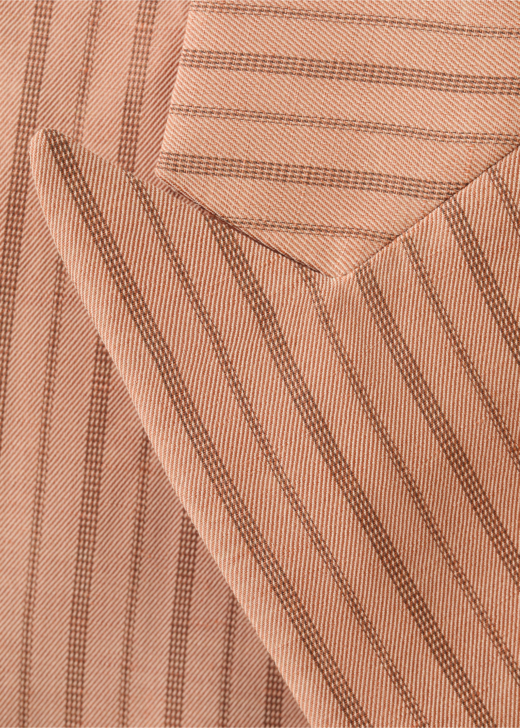 Linen cropped striped blazer - Details of the article 0, Pink. Ref: 27027159-00.