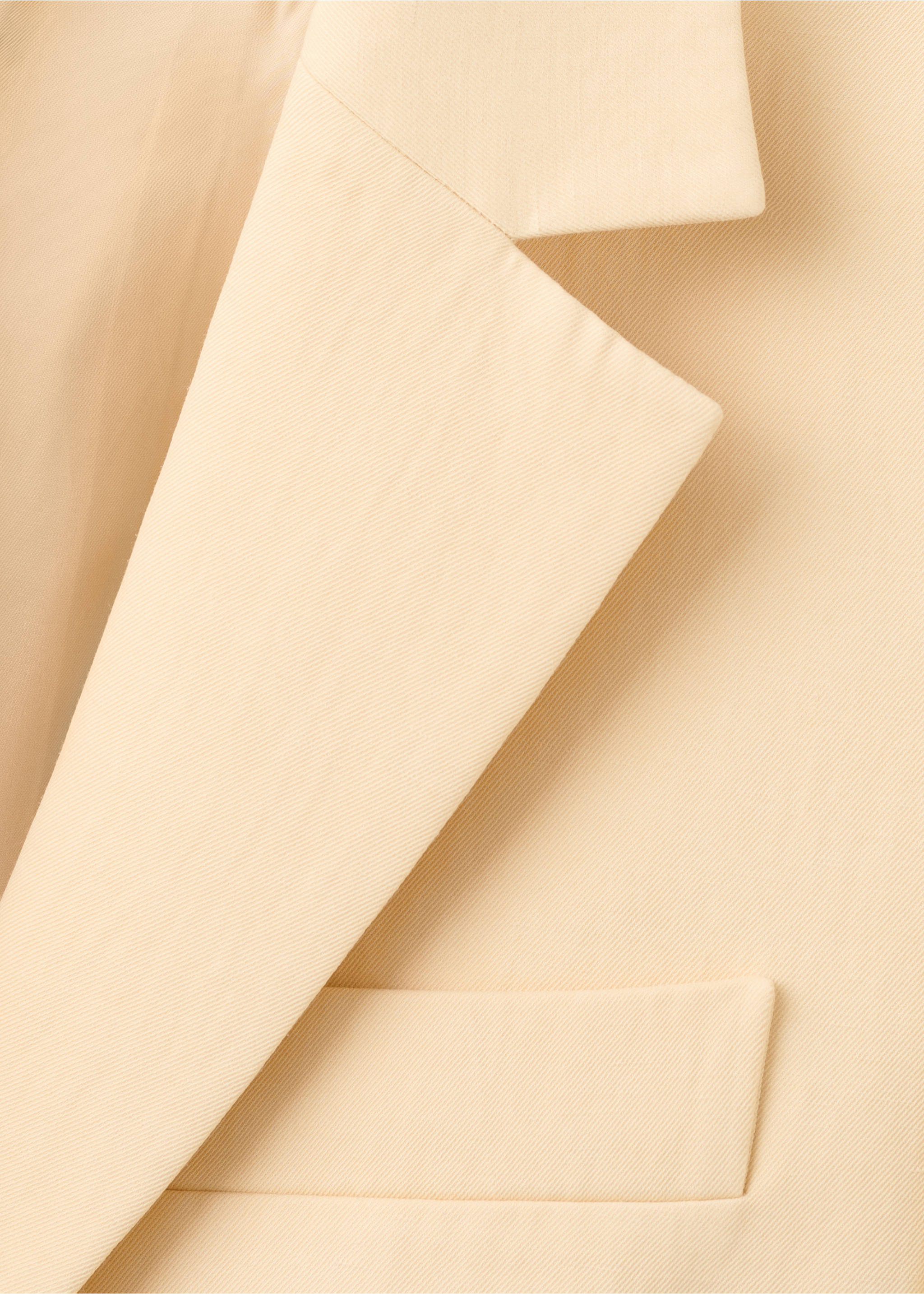 Linen suit jacket - Details of the article 8, Yellow. Ref: 27027160-00.