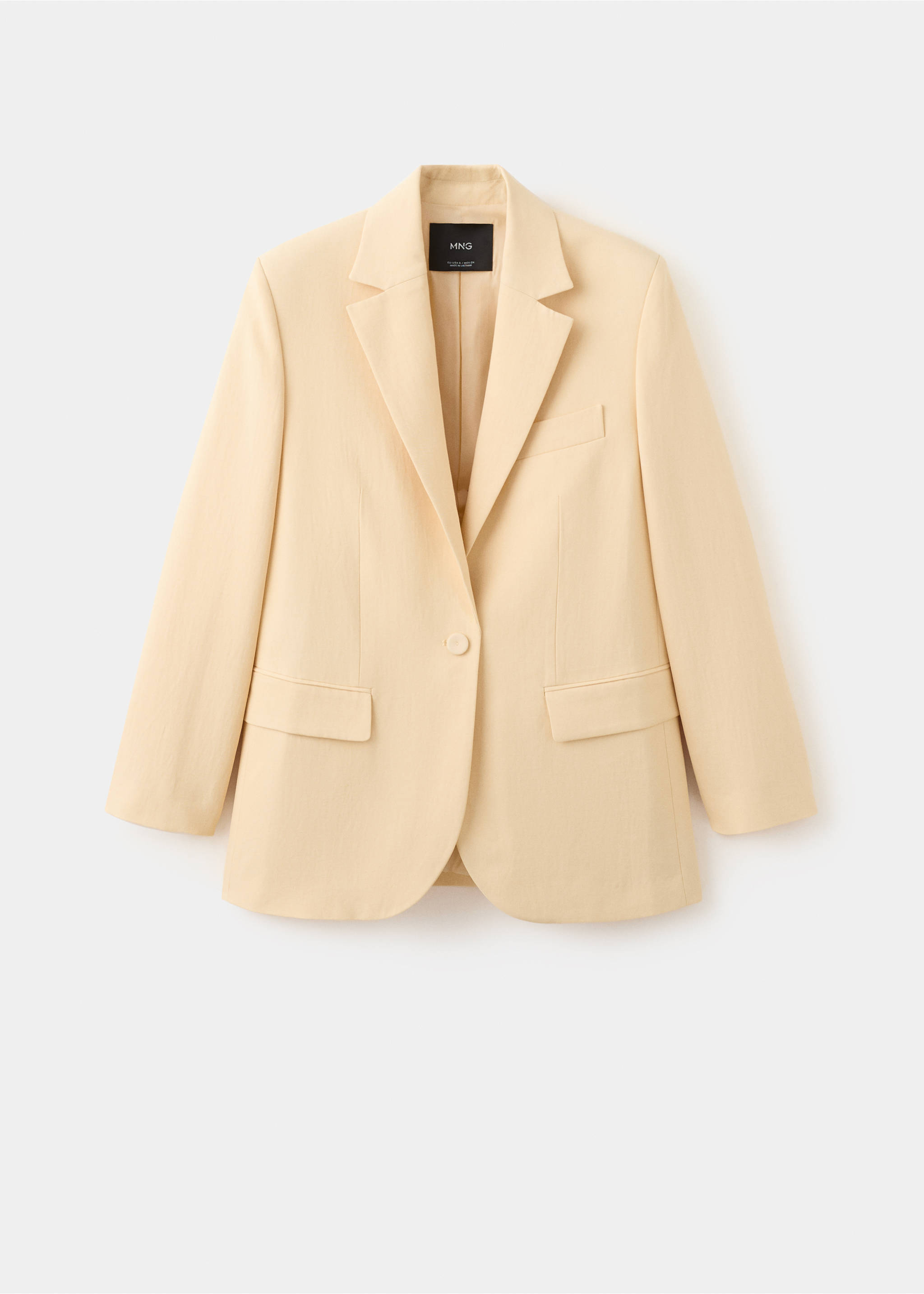 Linen suit jacket - Article without model, Yellow. Ref: 27027160-00.