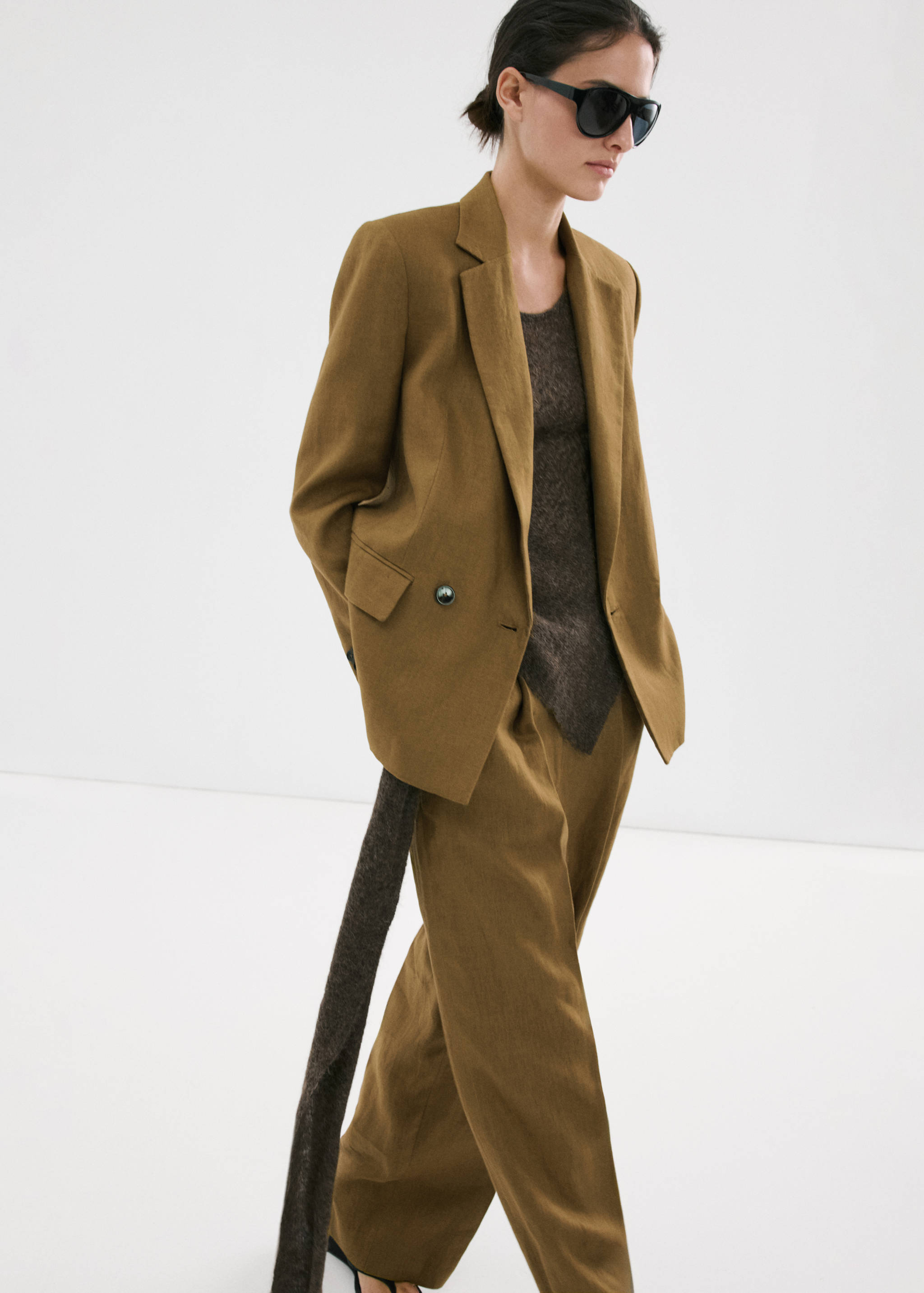 Blazer costume lin - Plan moyen