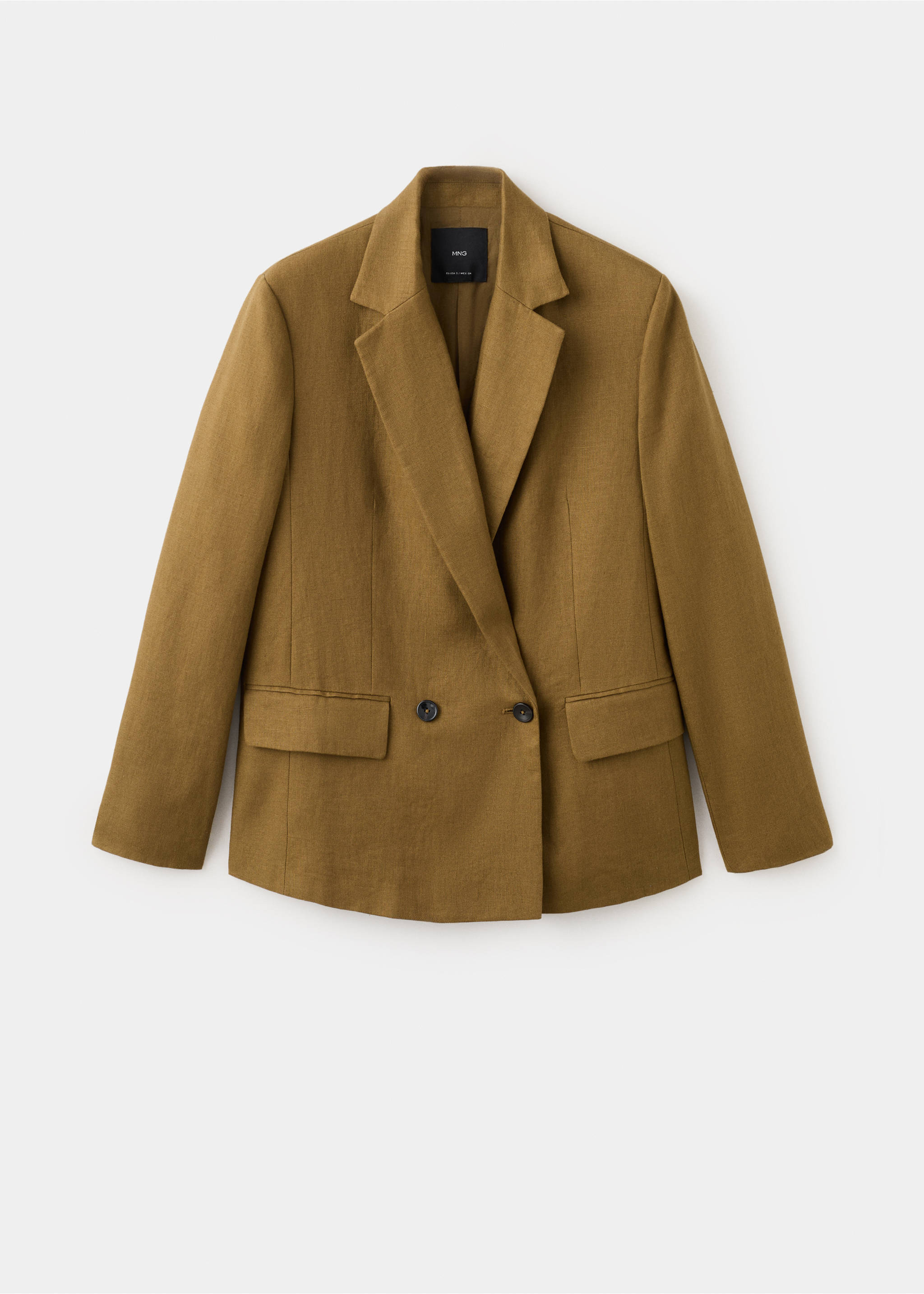 Blazer traje lino - Artículo sin modelo, Oliva. Ref: 27027161-00.