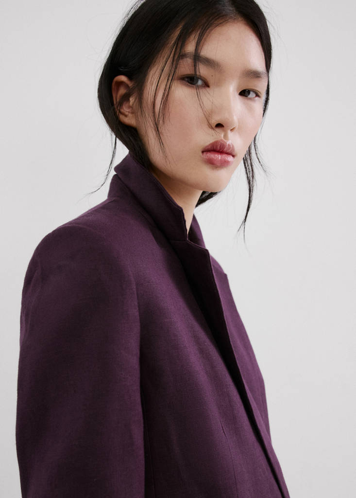 Linen suit jacket — Purple