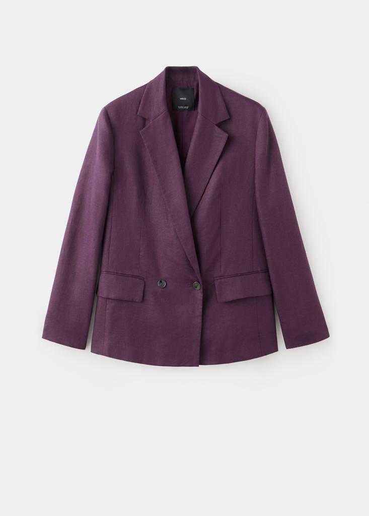 Linen suit jacket — Purple