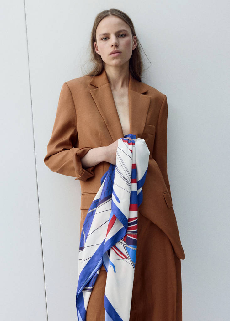 Straight-fit suit blazer — Russet