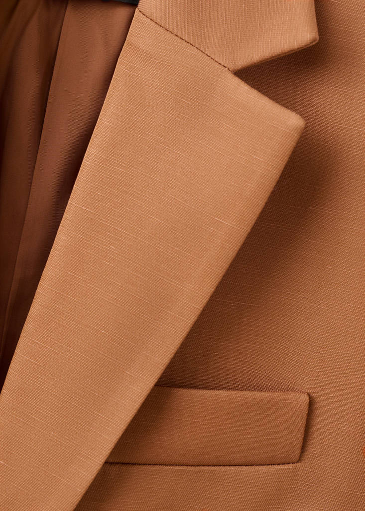 Straight-fit suit blazer — Russet