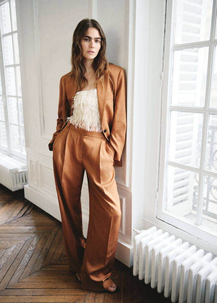 Straight-fit suit blazer — Russet