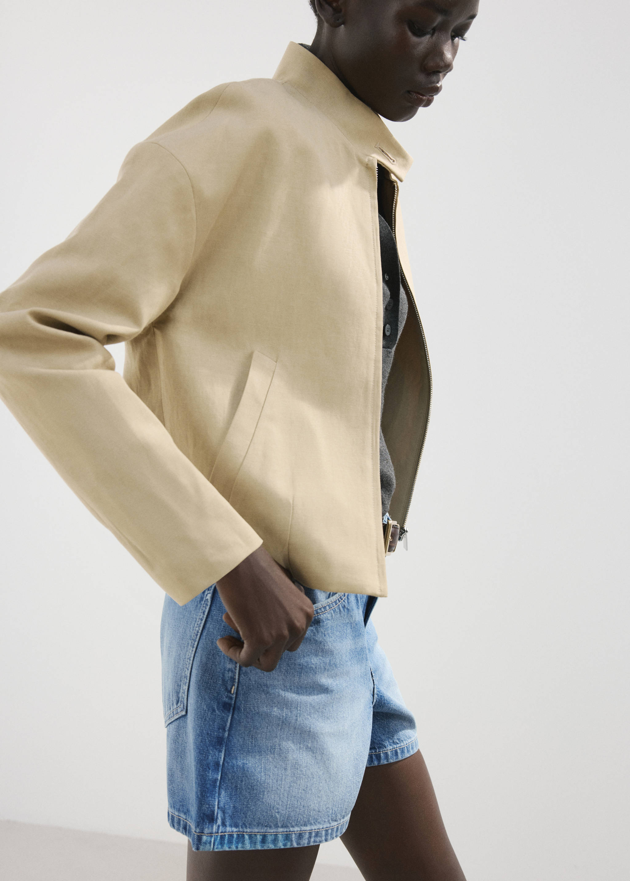 Shorts en denim droits taille moyenne - Détail de l'article 6