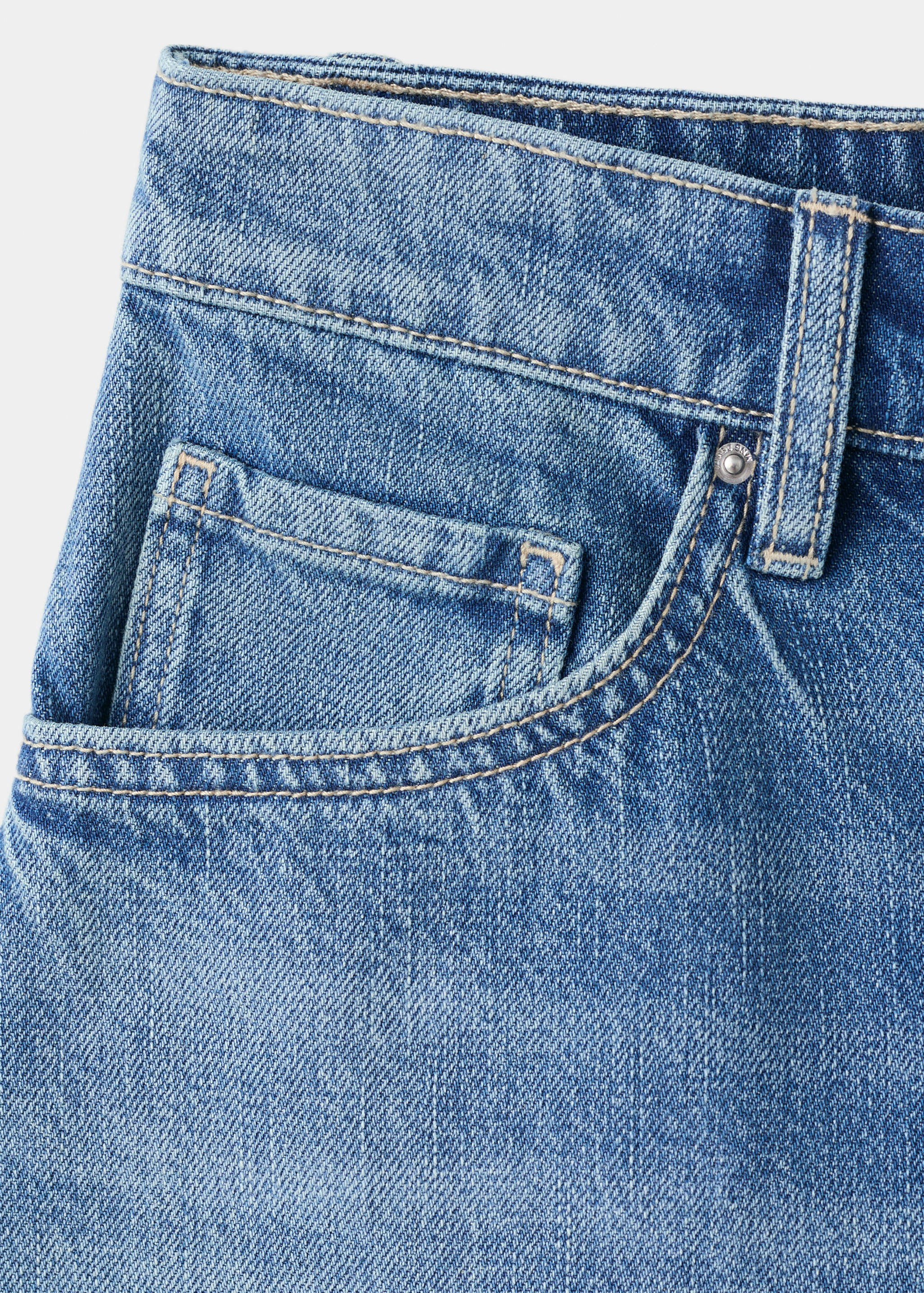 Shorts en denim droits taille moyenne - Détail de l'article 0