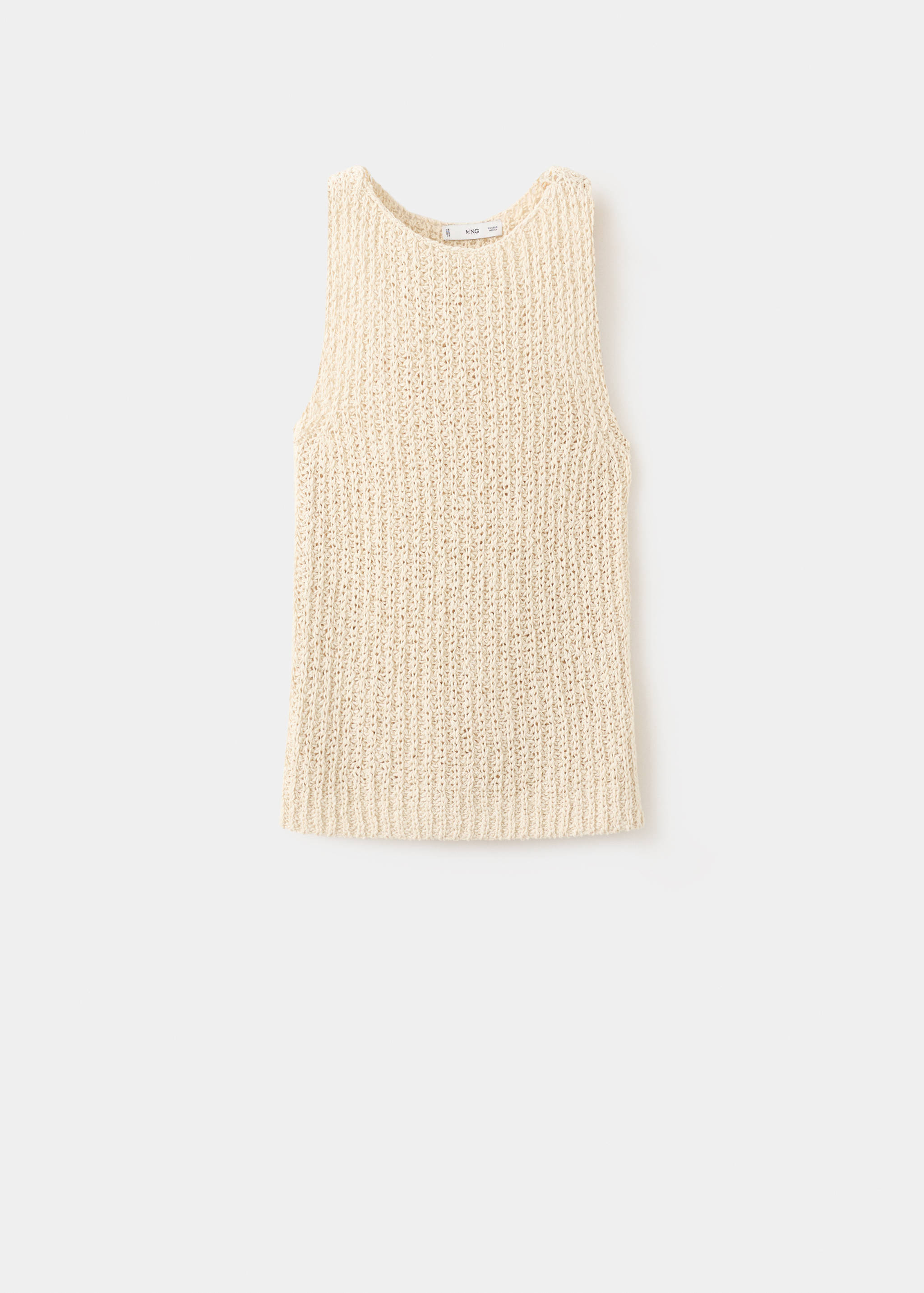 Round-neck knitted top - Article without model