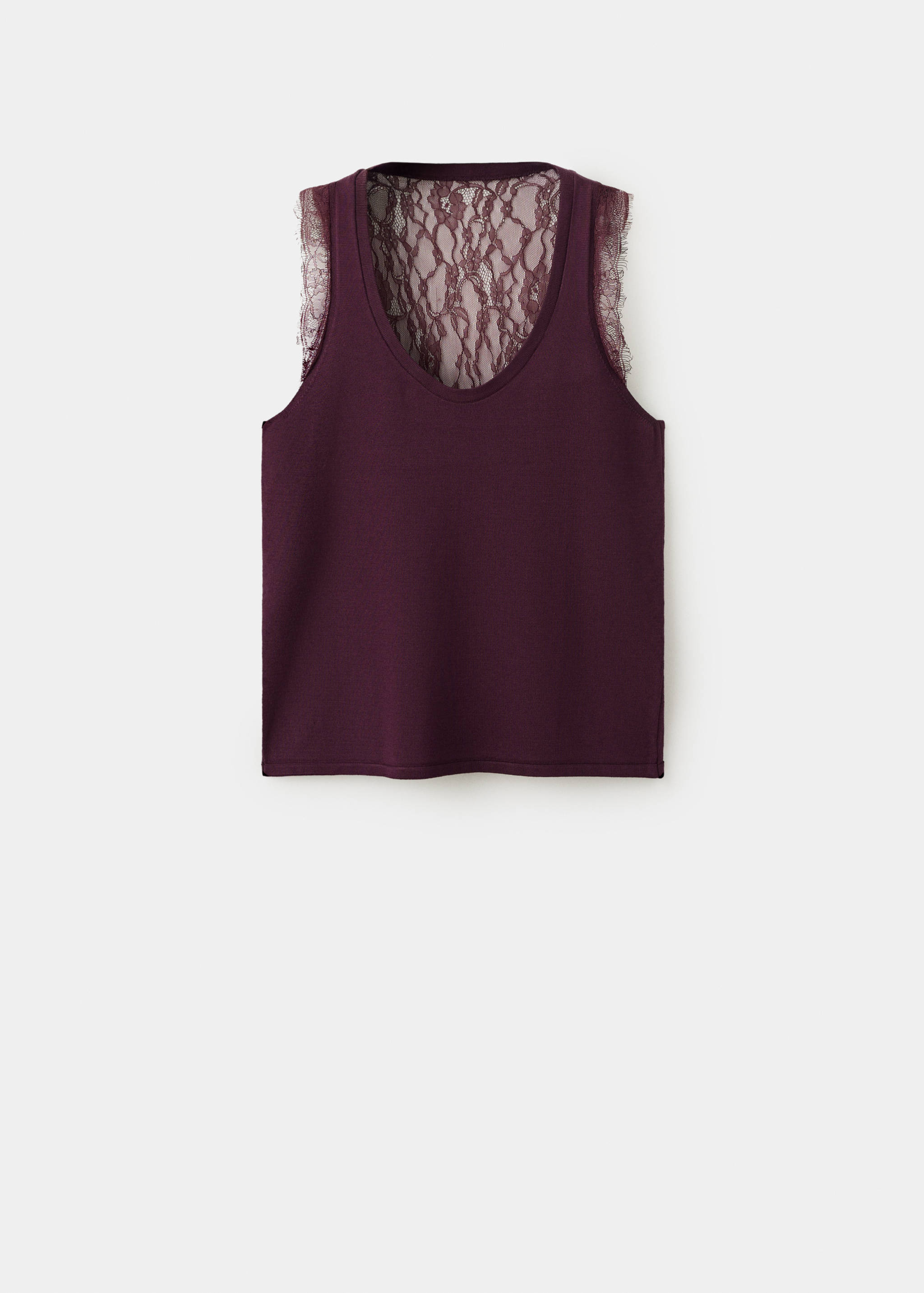 Lace back knit top - Article without model
