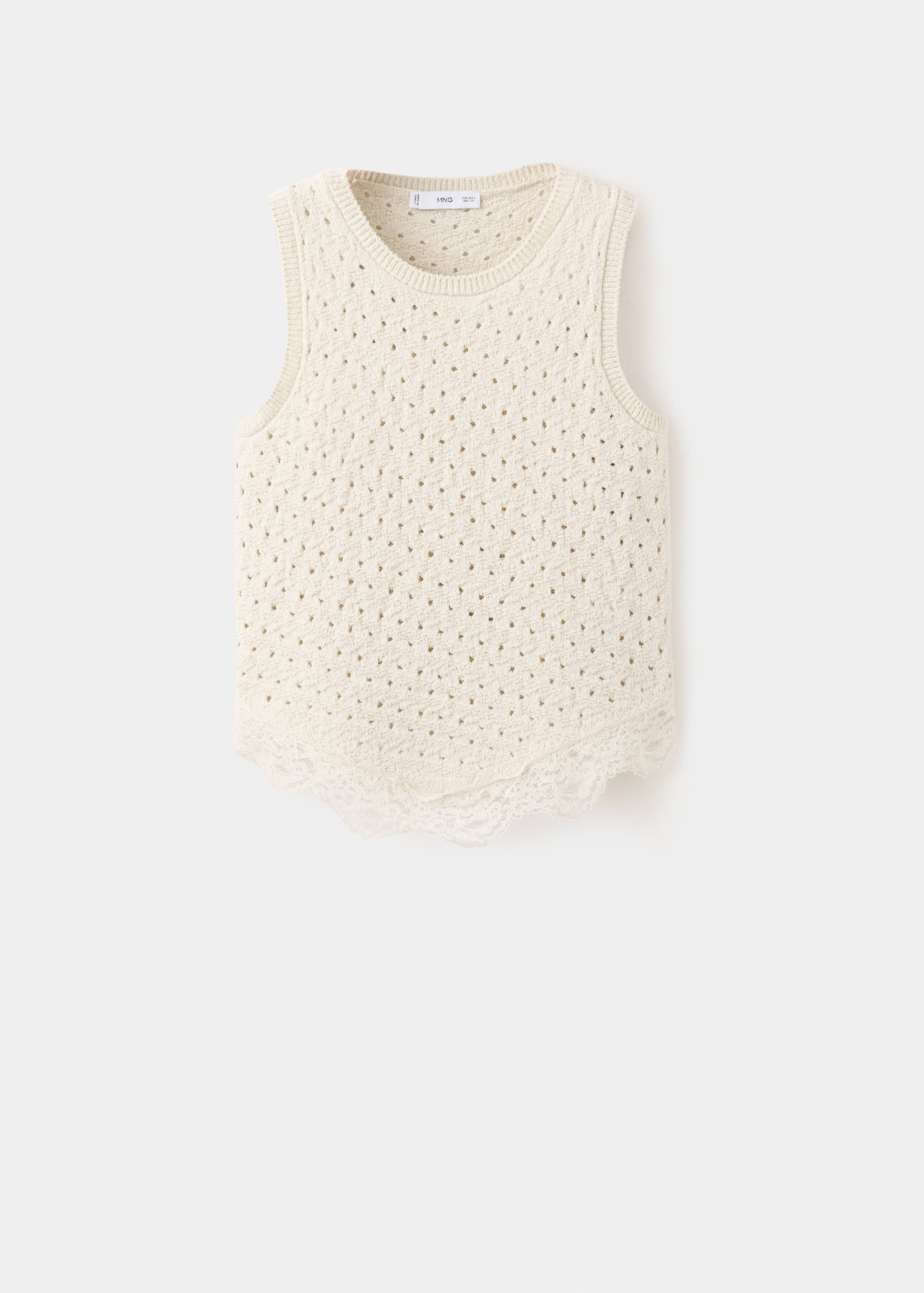 Strappy top with lace details - Article without model