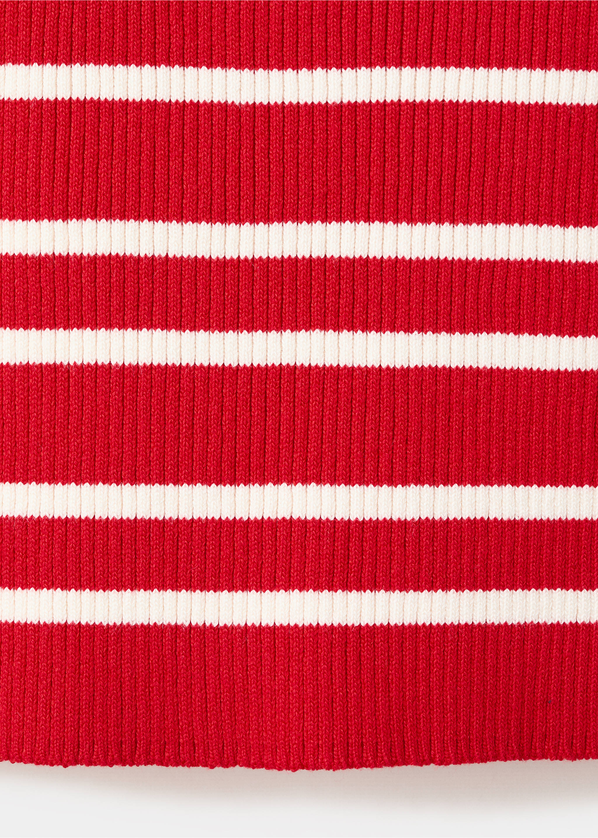 Striped knit top - Details of the article 0, Red. Ref: 27027170-00.