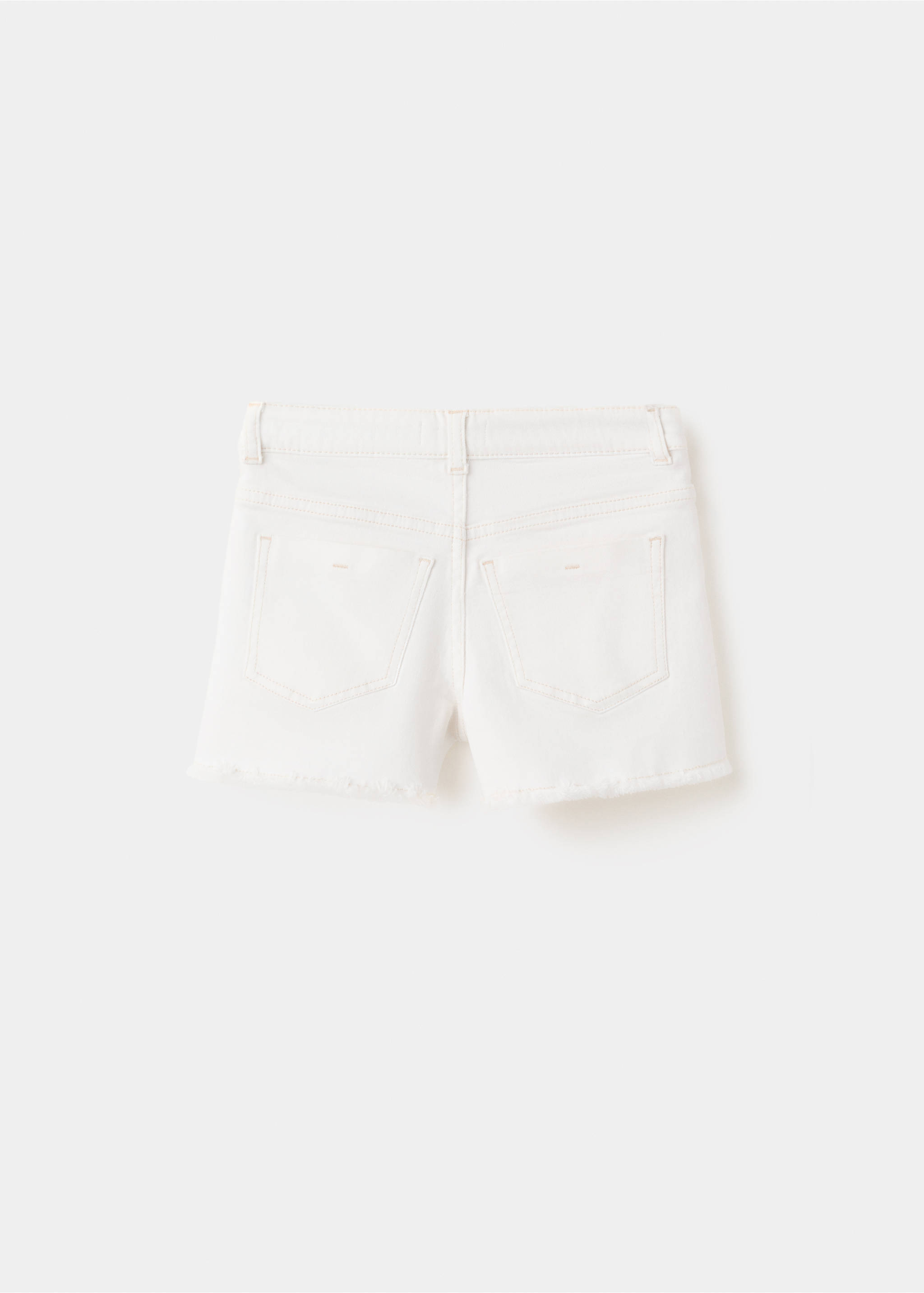 Frayed hem shorts - Reverse of the article, White. Ref: 27027783-00.
