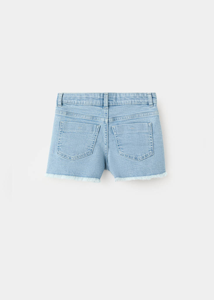 Frayed hem shorts — Light Blue