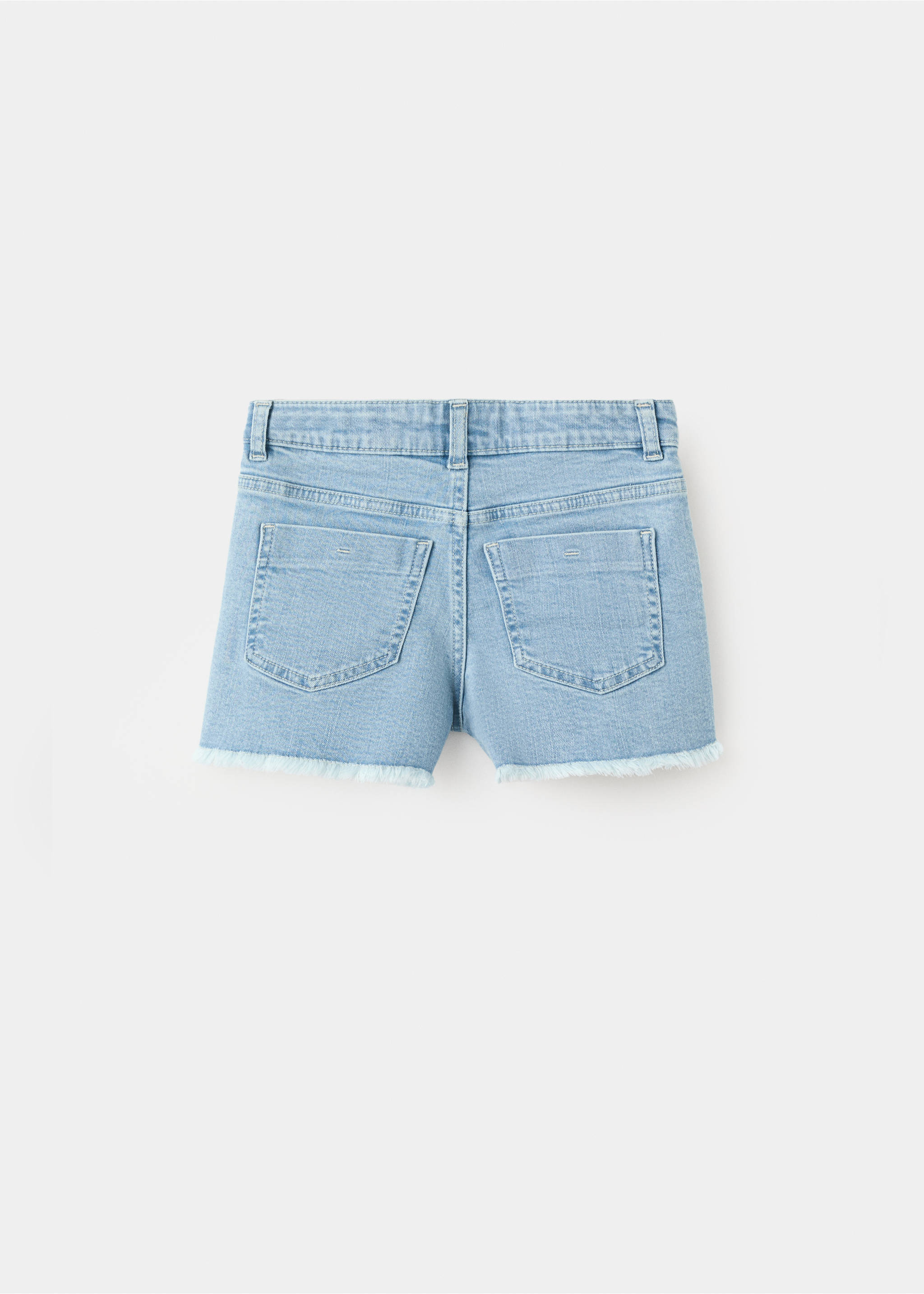 Frayed hem shorts - Reverse of the article, Light Blue. Ref: 27027783-00.
