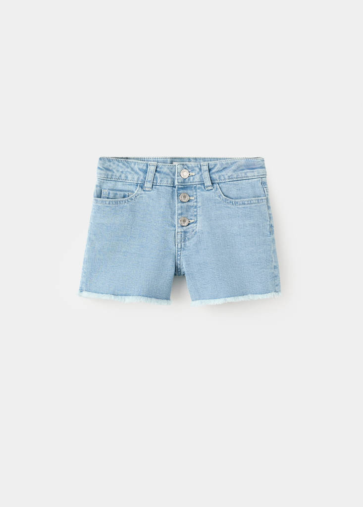 Frayed hem shorts — Light Blue