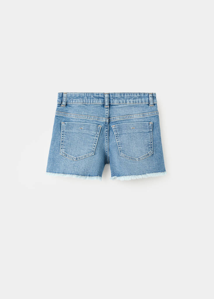 Frayed hem shorts — Medium Blue