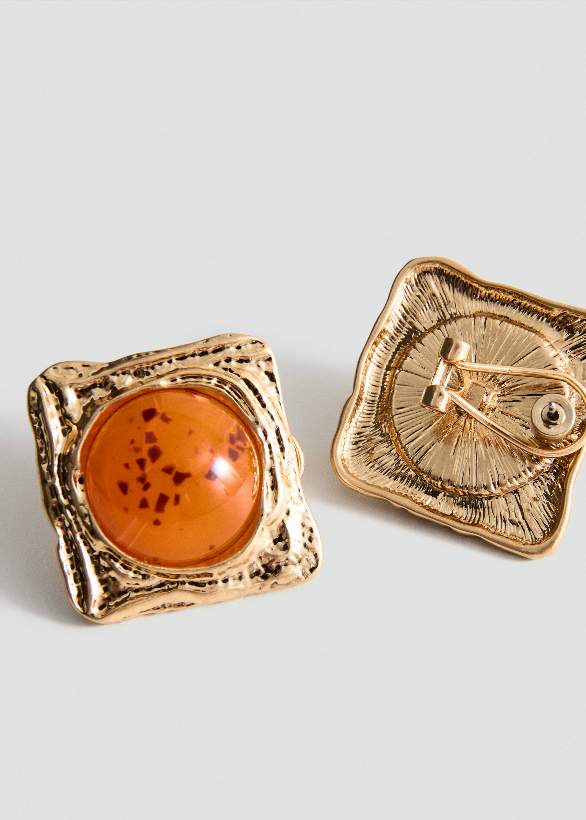 Conjunto de 2 brincos combinados - Plano médio, Ouro. Ref: 27027792-00.