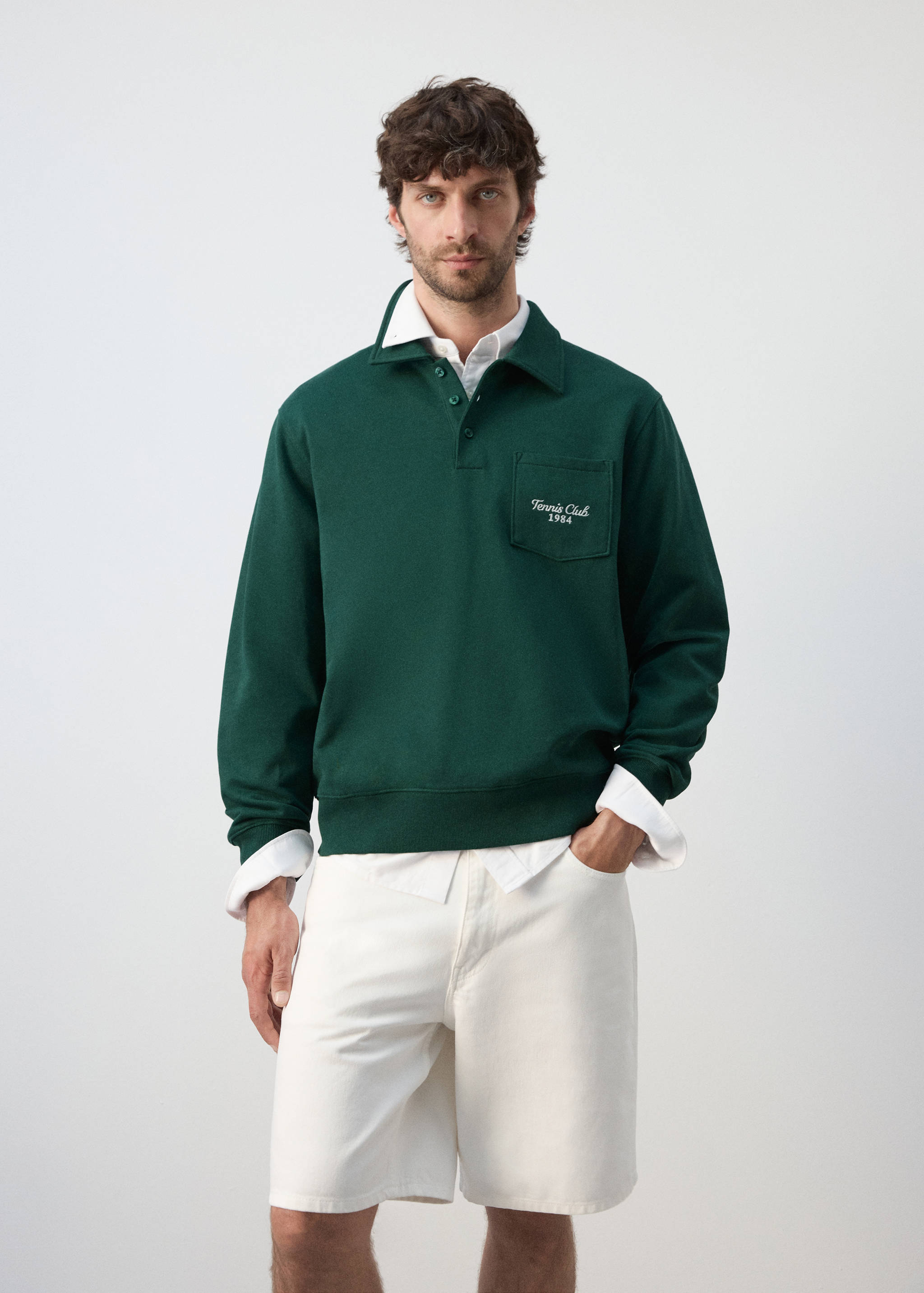 100% cotton polo sweatshirt - Medium plane