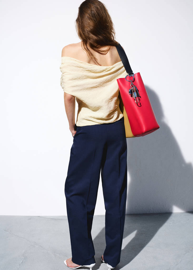 Straight low-rise suit trousers — Blue