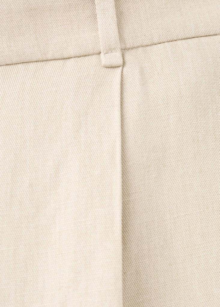 Straight mid-rise suit trousers — Sand