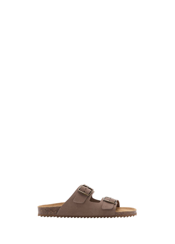 Buckle leather sandals