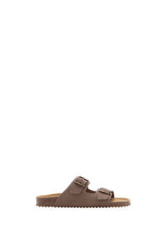 Buckle leather sandals — Medium Brown 7