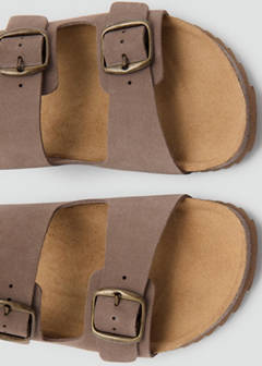 Buckle leather sandals — Medium Brown 5