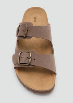 Buckle leather sandals — Medium Brown 6