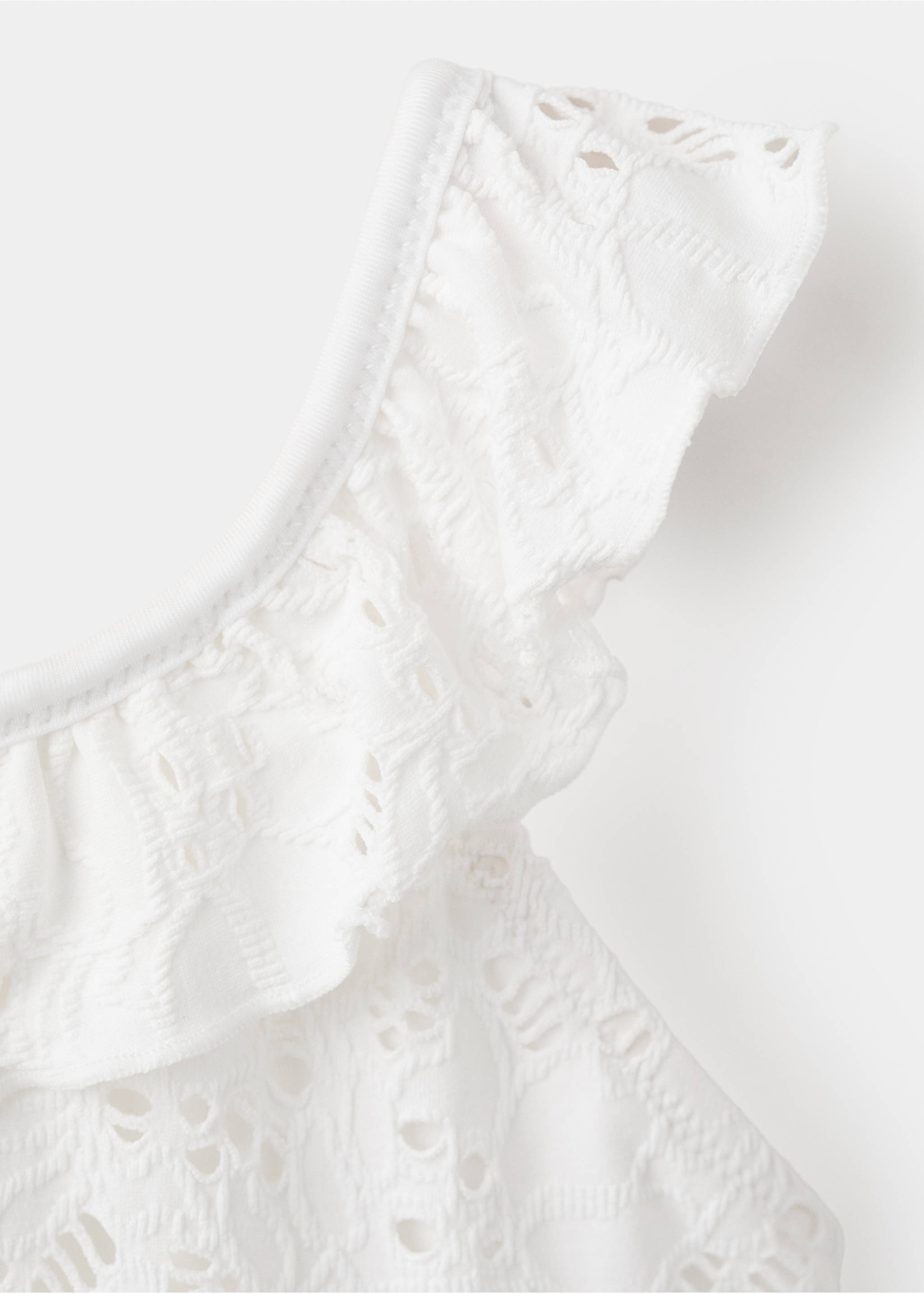 Bañador calado volante - Detalle del artículo 8, Blanco. Ref: 27027895-00.