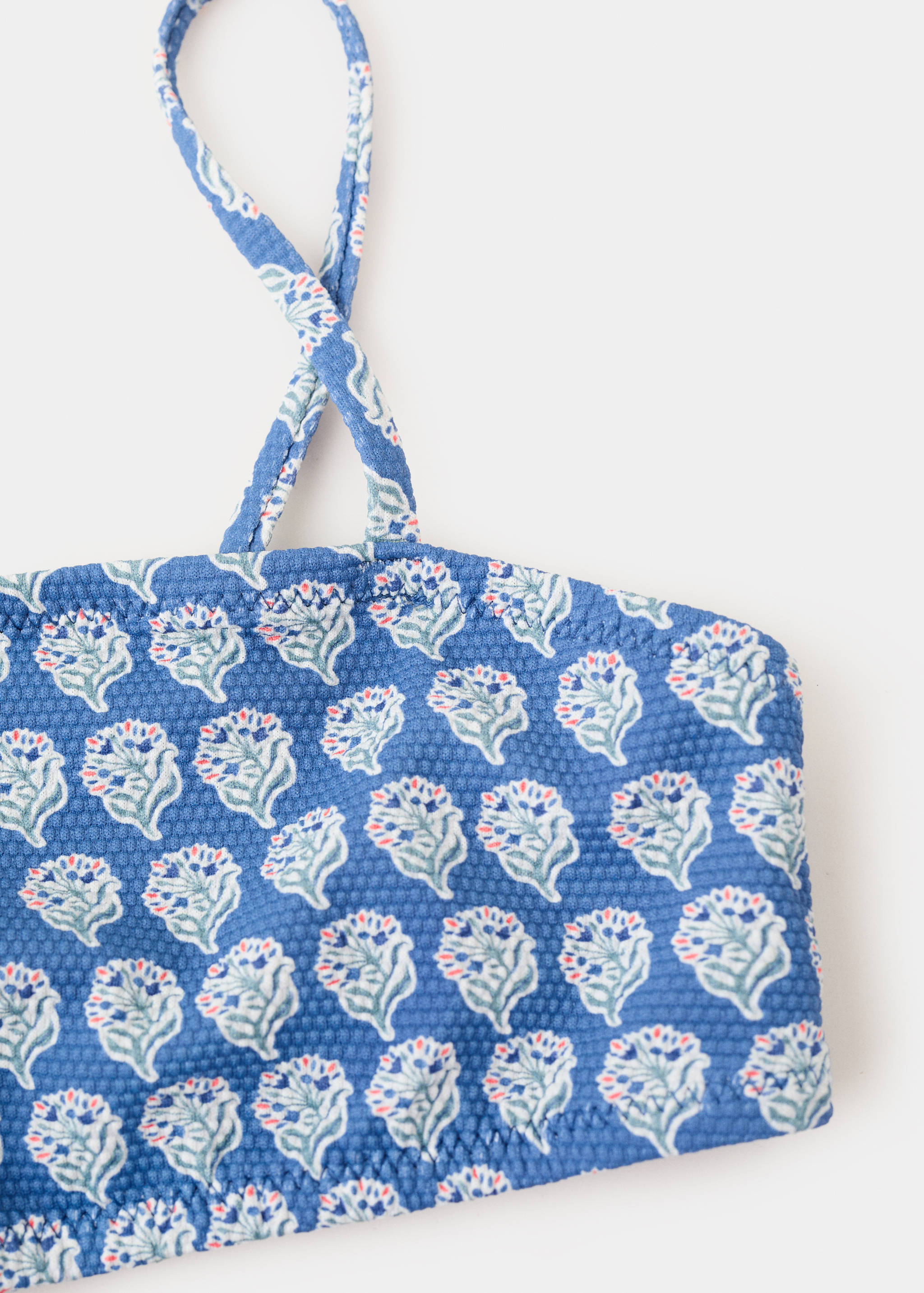 Asymmetrical-print swimsuit - Details of the article 0